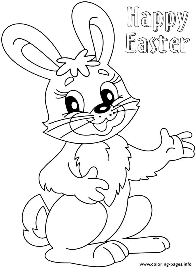 Cute Easter Bunny Colouring 2016 Coloring Pages Printable
