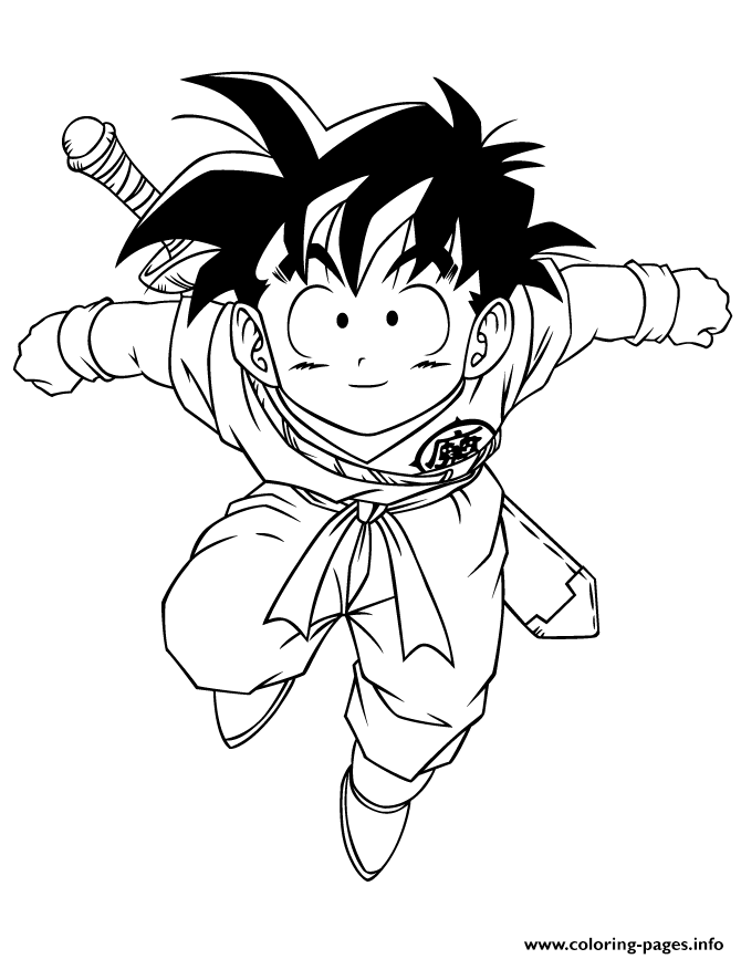 Dragon Ball Goten Coloring Page Pages Printable Broly