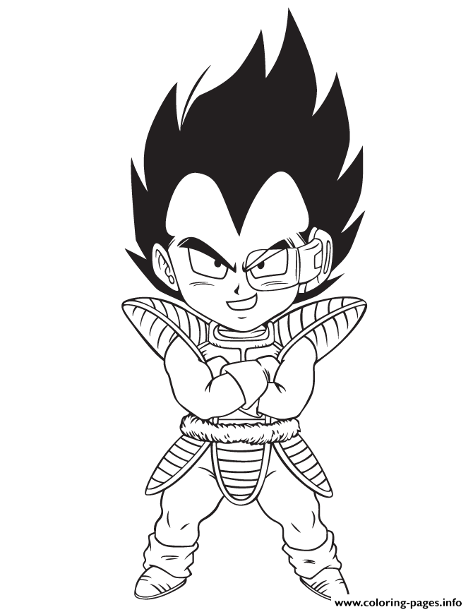 Dragon Ball Z Vegeta Coloring Page Coloring Pages Printable