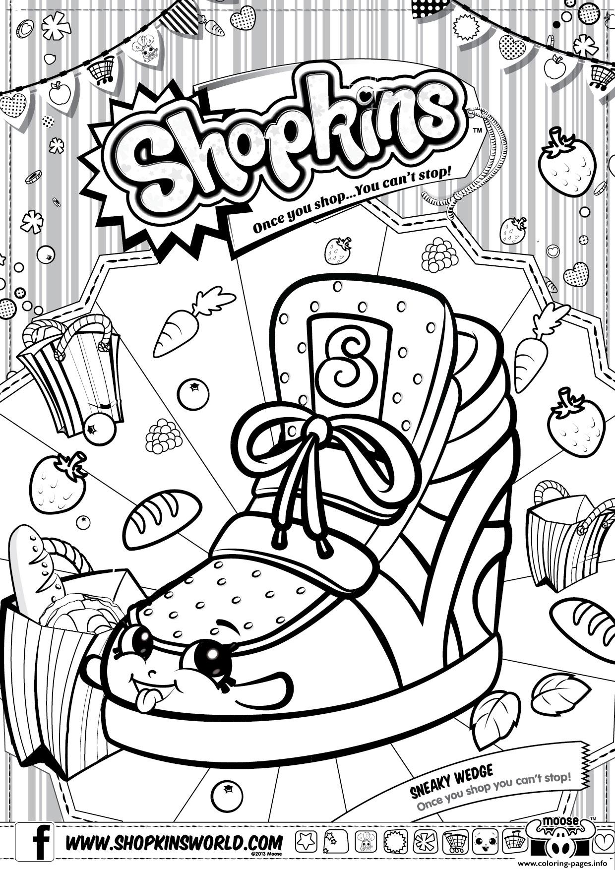 Shopkins Sneaky Wedge Coloring Pages Printable