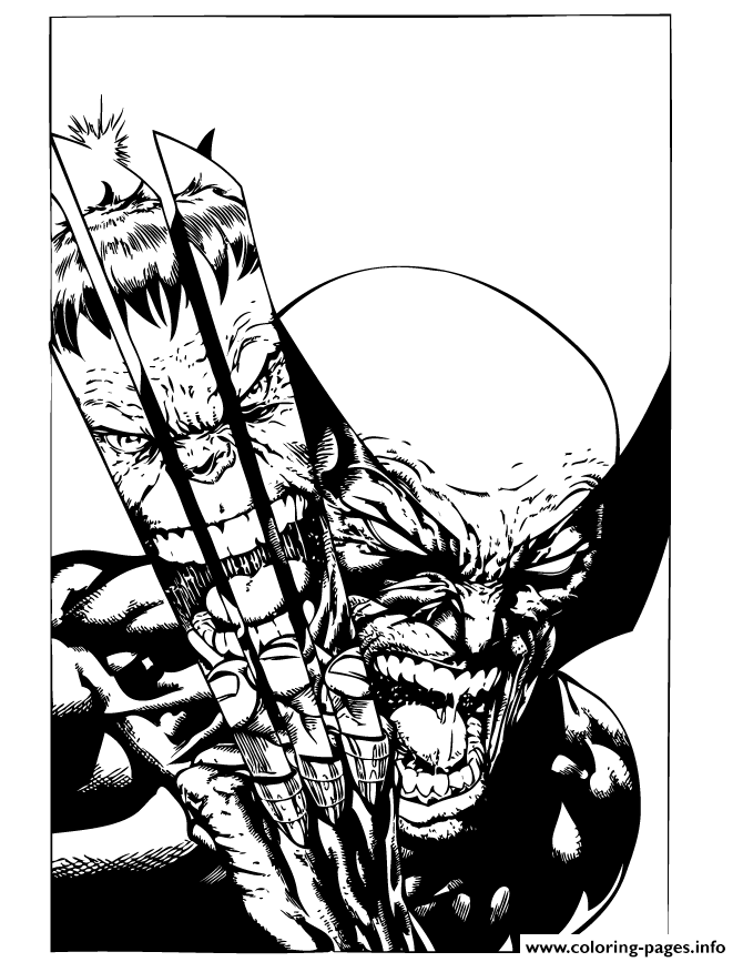 xmen wolverine printable coloring book pages - photo #24