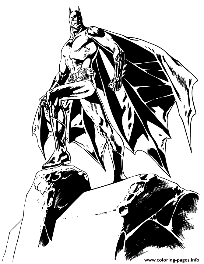 cool batman comic coloring pages printable