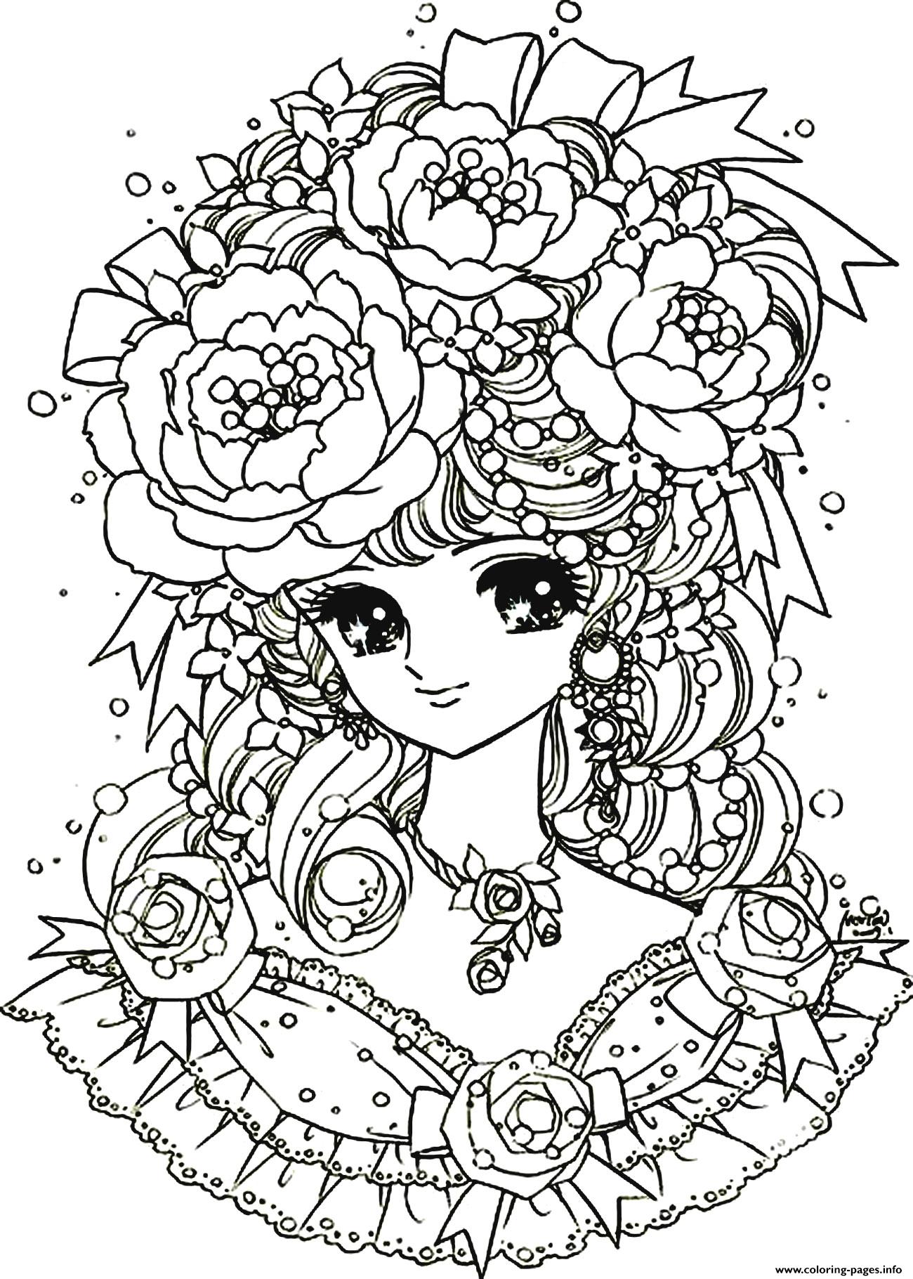 Mental Health Flower Woman Coloring Pages Printable