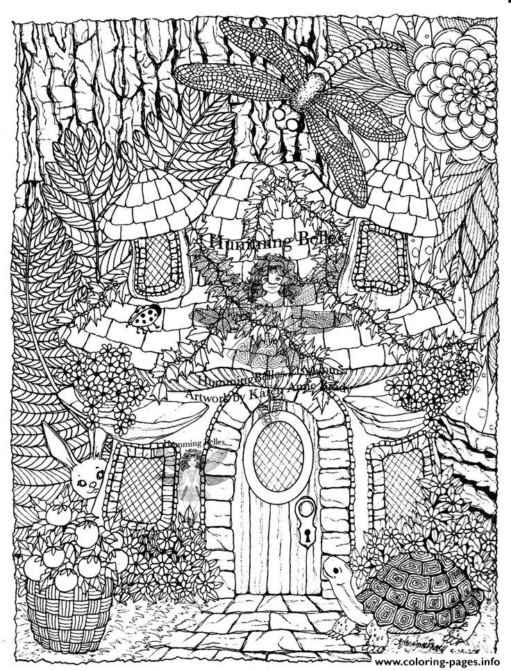 fairy cottage coloring pages - photo #2