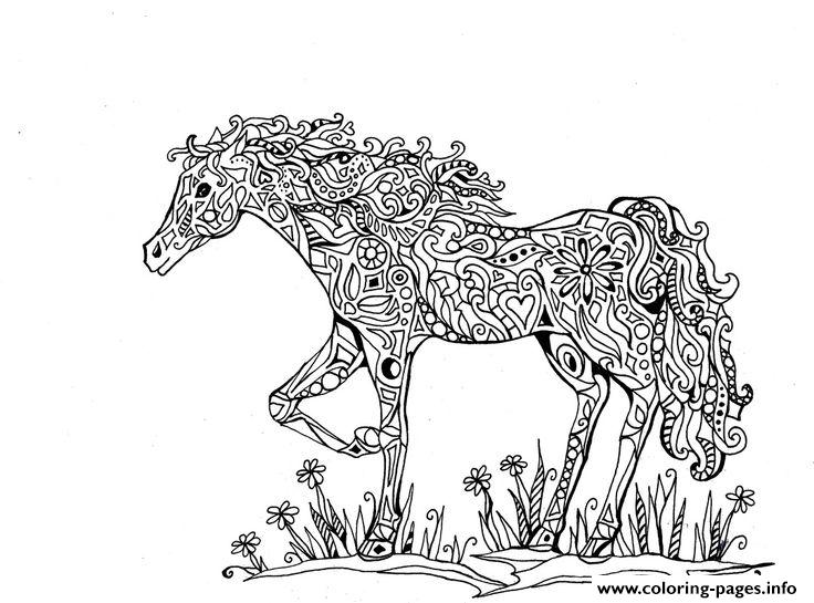 Adults Difficult Animals Horse Printable Hd Coloring Pages Hard Cats