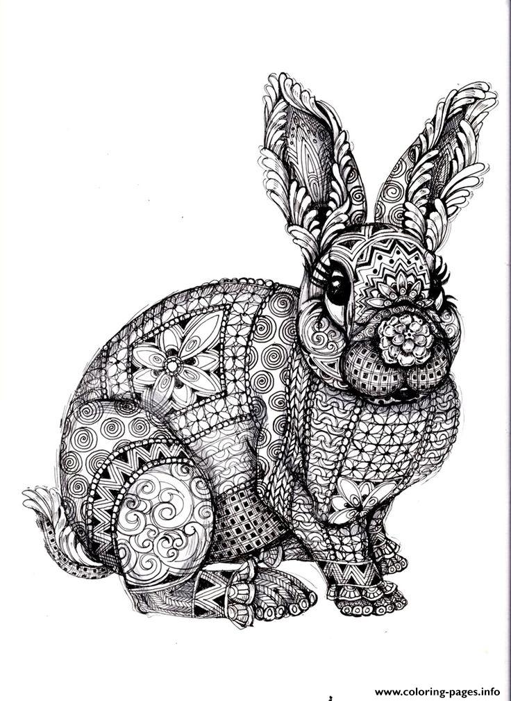 Adults Difficult Animals Coloring Pages Printable