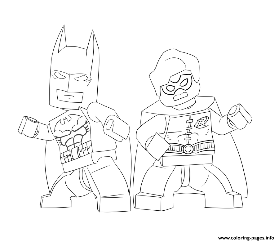Batman Robin Lego Coloring Pages Printable Print Download