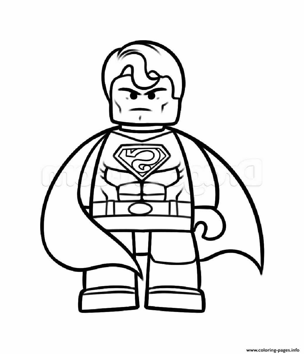 Superman Batman Lego Coloring Pages Printable Easy