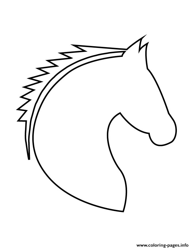 Horse Head Stencil Coloring Pages Printable