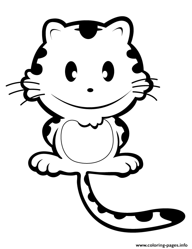 Cute Cartoon Leopard Coloring Pages Printable