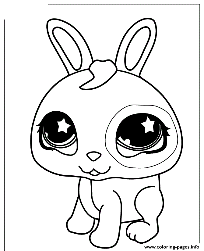 Littlest Pet Shop Cute Bunny Coloring Pages Printable Bunnies