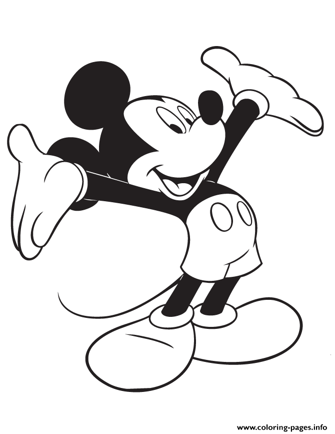 Mickey Mouse Introduction Disney Coloring Pages Printable