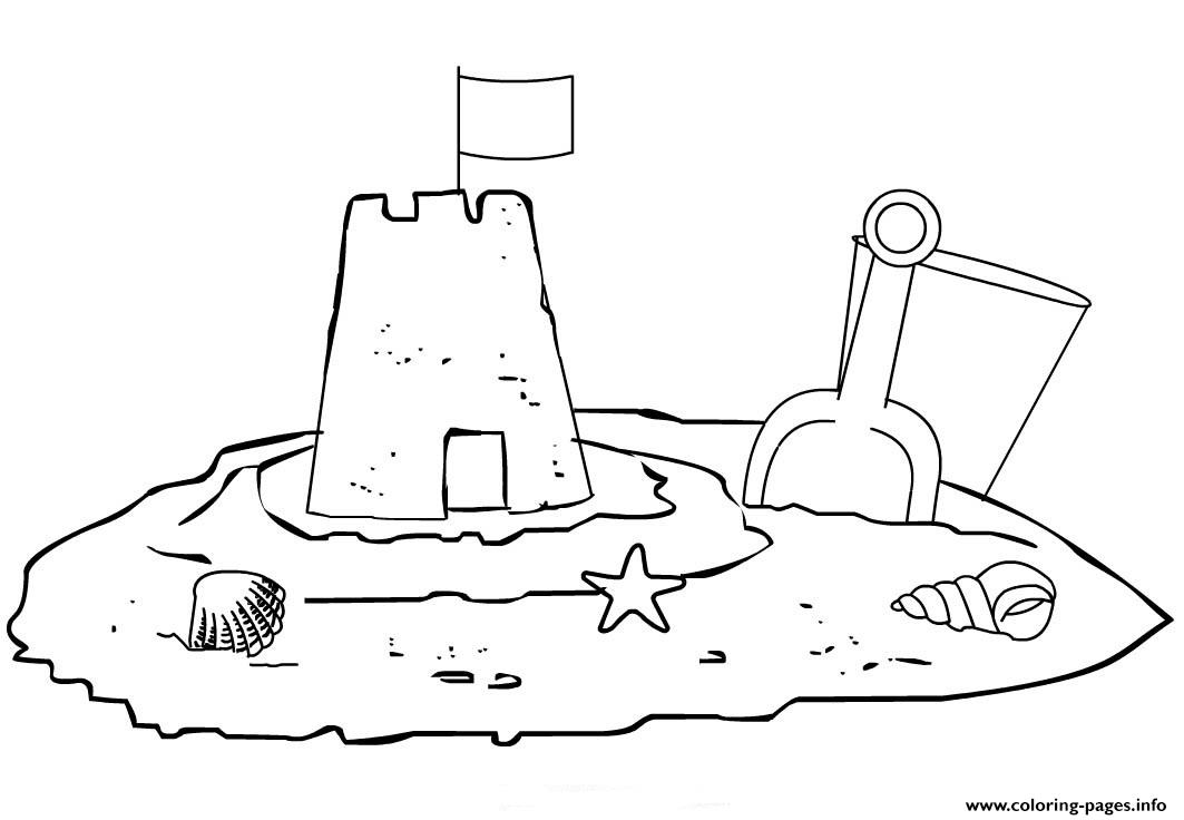 Kids Sand Castle Adf6 Coloring Pages Printable Art
