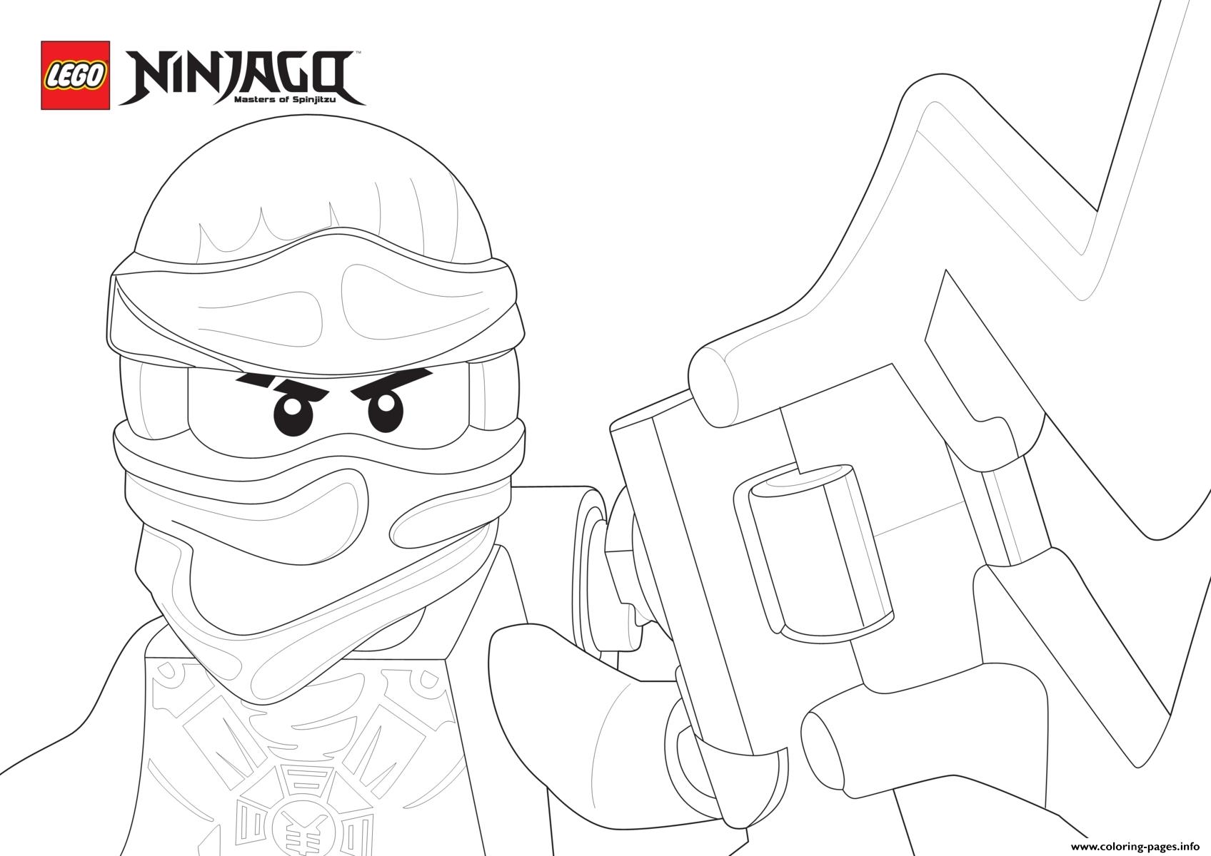 Ninjago Coloring Pages Free Printable Picture Face Pdf