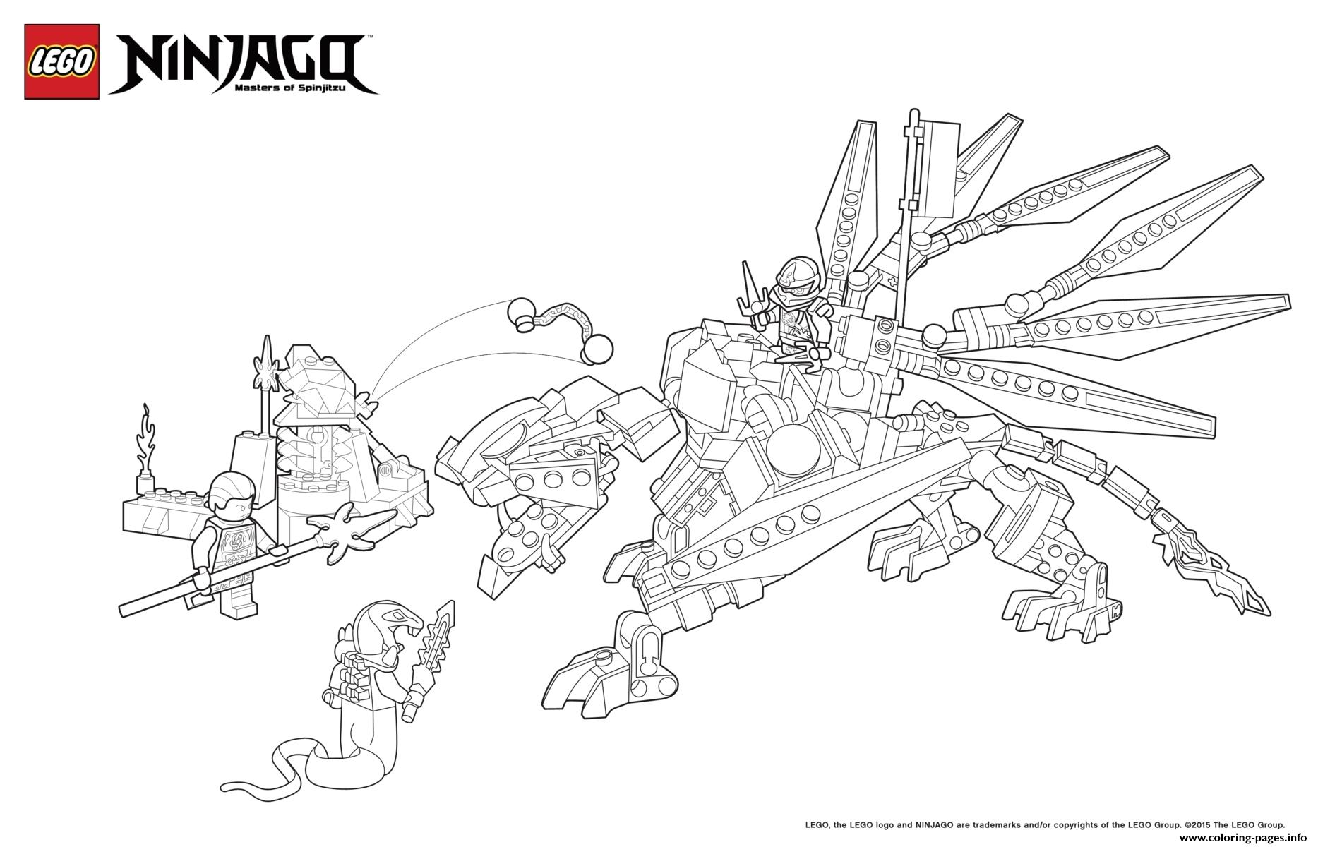 dragon ninja enemy lego coloring pages