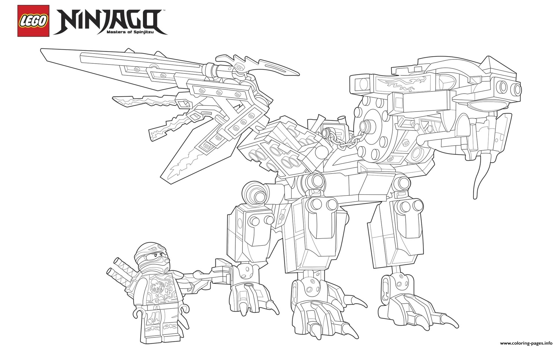 Dragon Ninjago Big Coloring Pages Printable