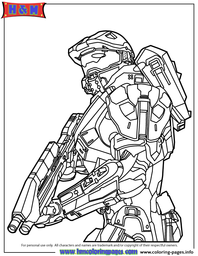 Halo 4 Master Coloring Pages Printable Art Masters