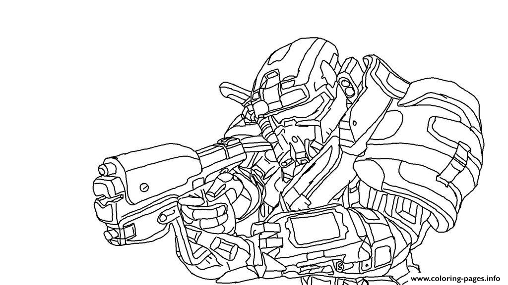 Halo Coloring Pages Free Printable Reach Spartan Pdf