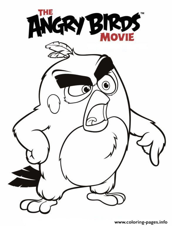 Angry Birds Movie Red Coloring Pages Printable