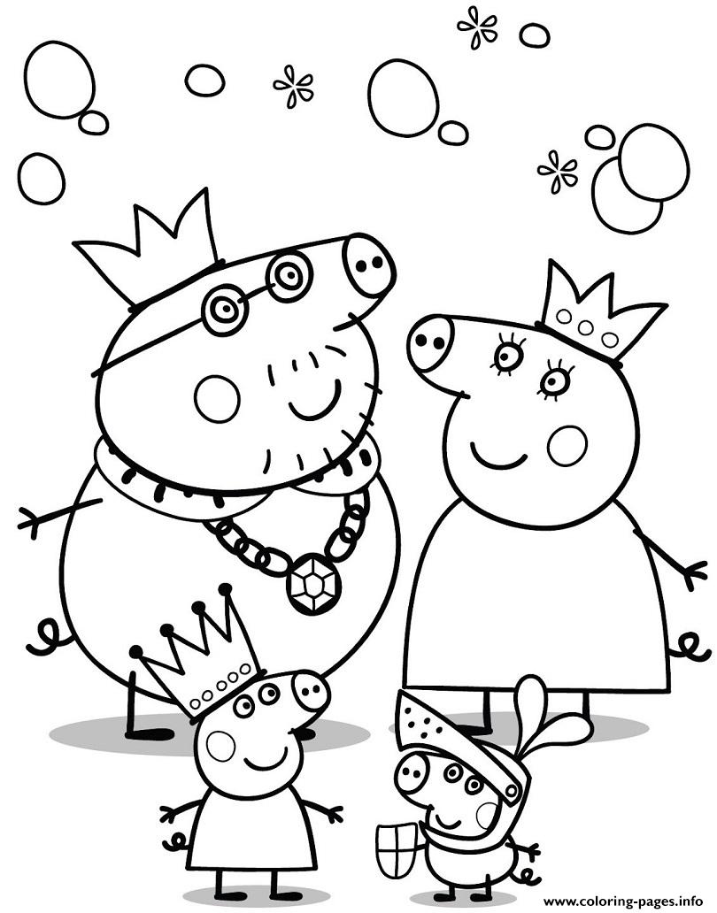 Cartoon Peppa Pig Coloring Pages Printable