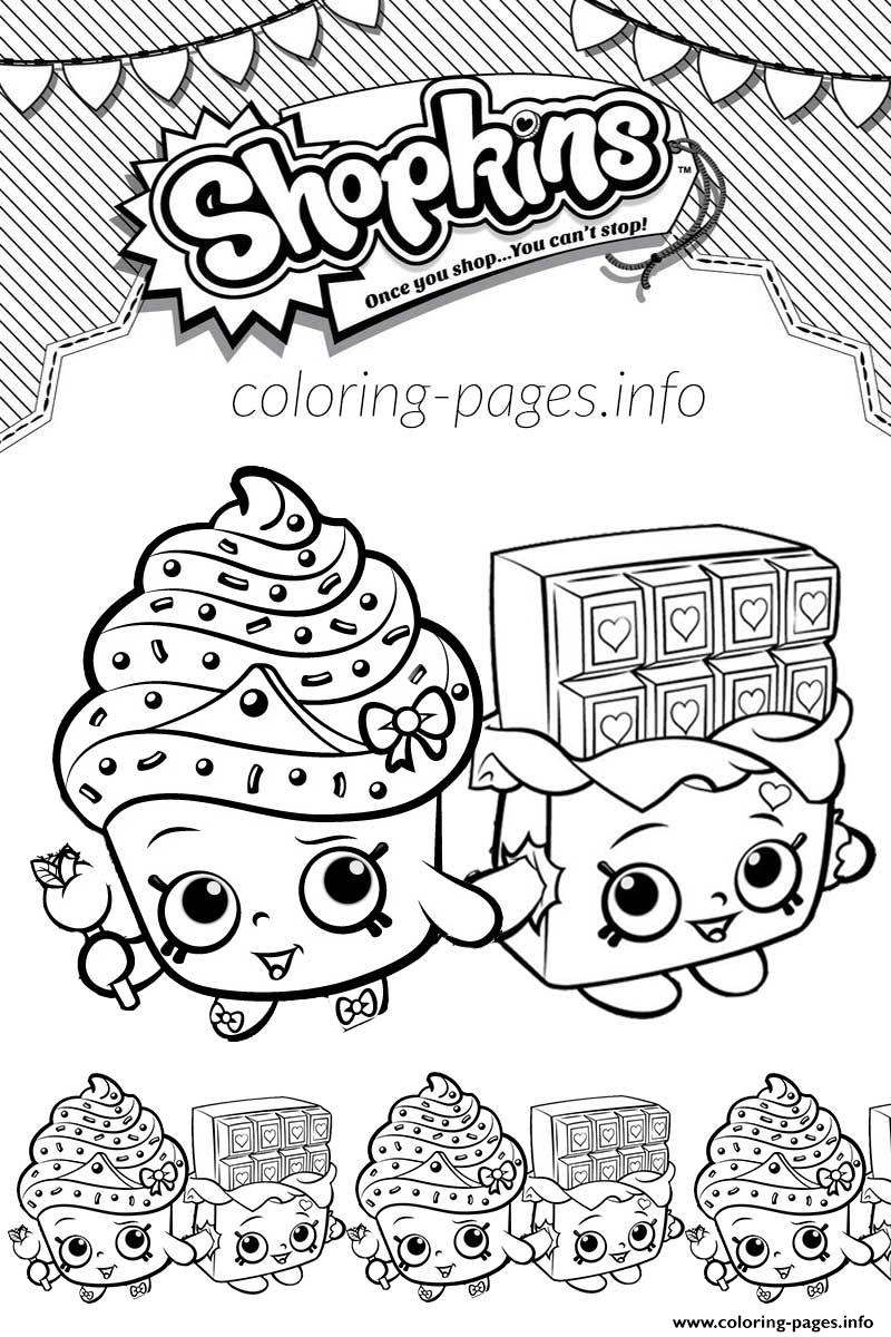 shopkins cupcake queen cheeky chocolate love Coloring 