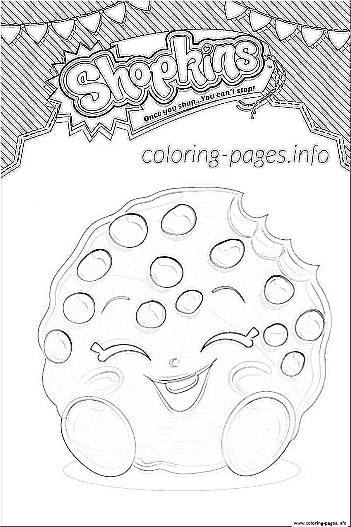 Shopkins Kooky Cookie Shoppies Coloring Pages Printable