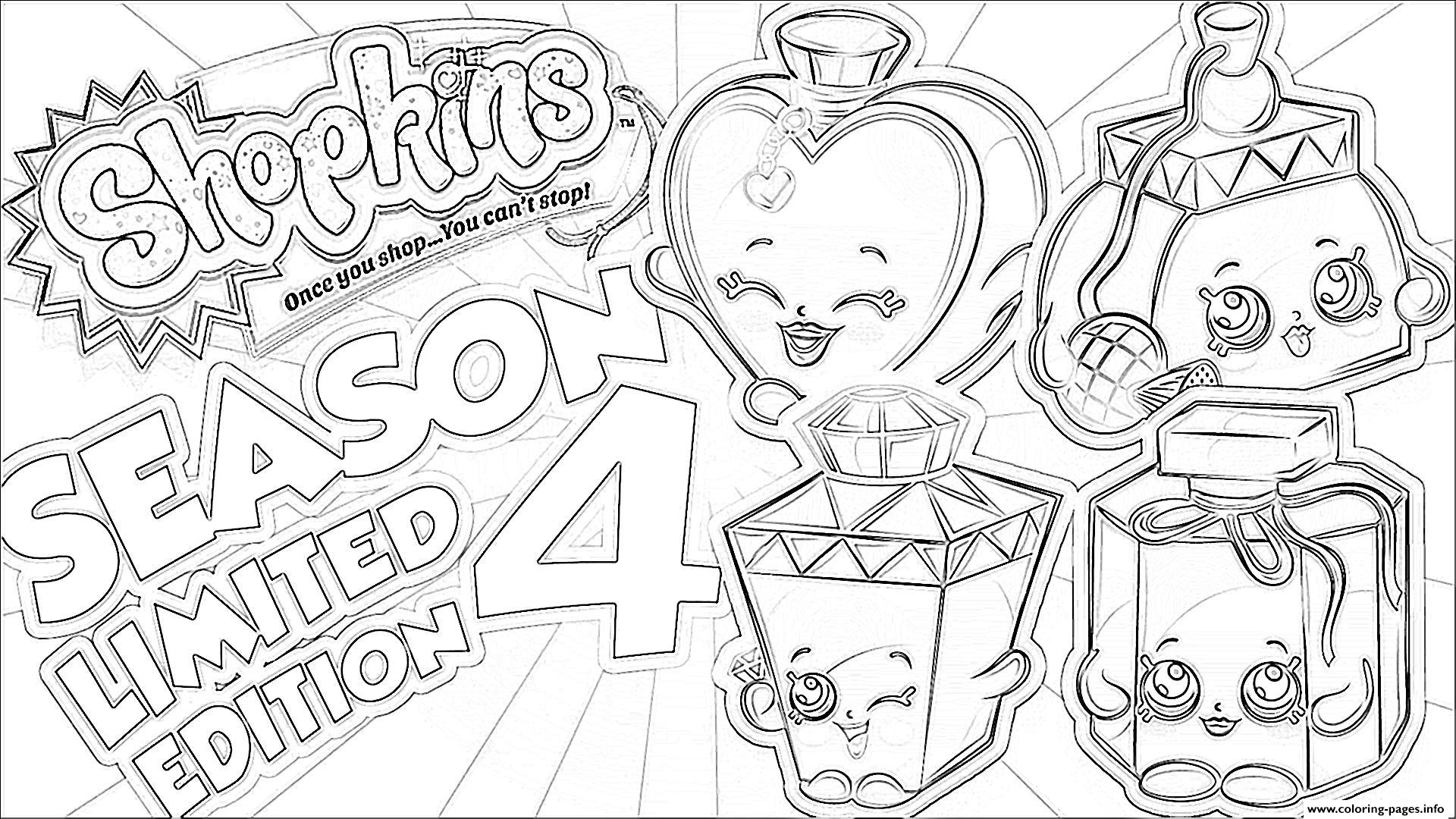 Shopkins Season 4 Limited Edition Coloring Pages Printable Print Download