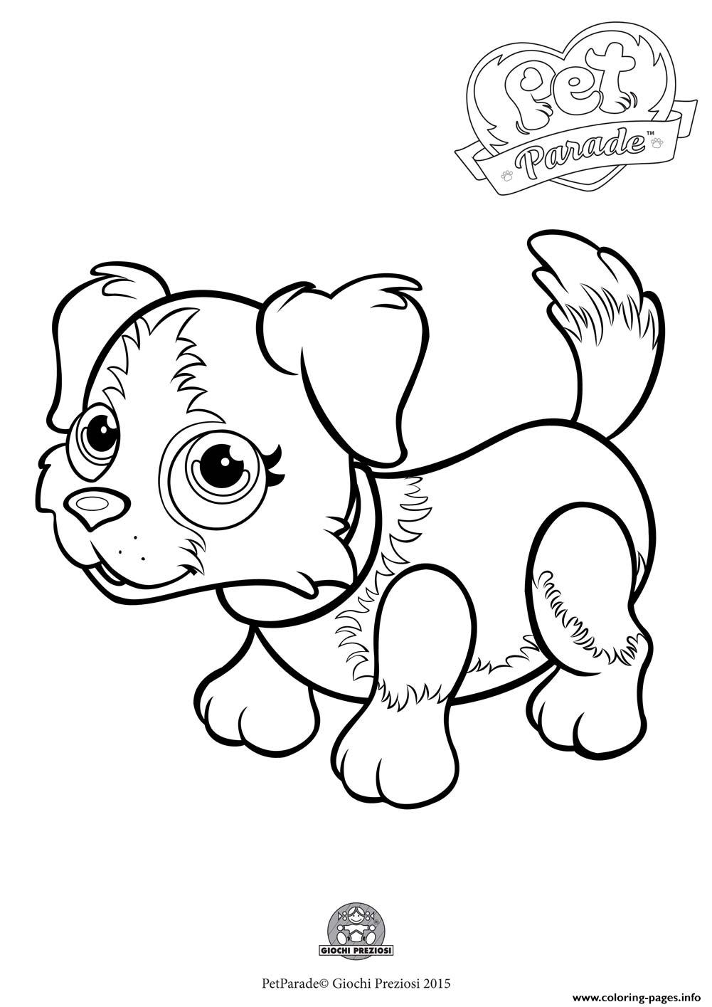 Pet Parade Cute Dog Border Collie 1 coloring pages Print Download 402 prints