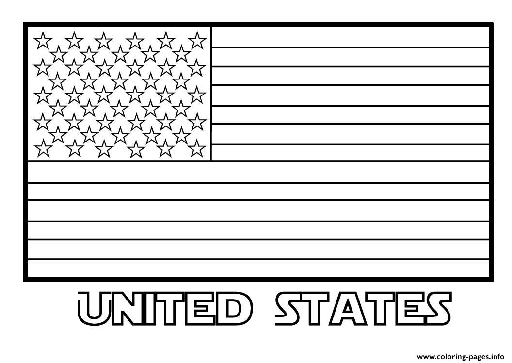 American Flag United States Coloring Pages Printable