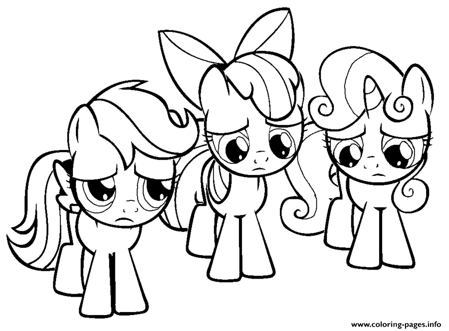 3 Little Rainbow Dash Pony Coloring Pages Printable