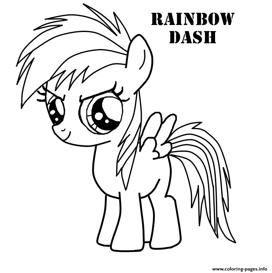 Rainbow Dash Cute Magic Coloring Pages Printable