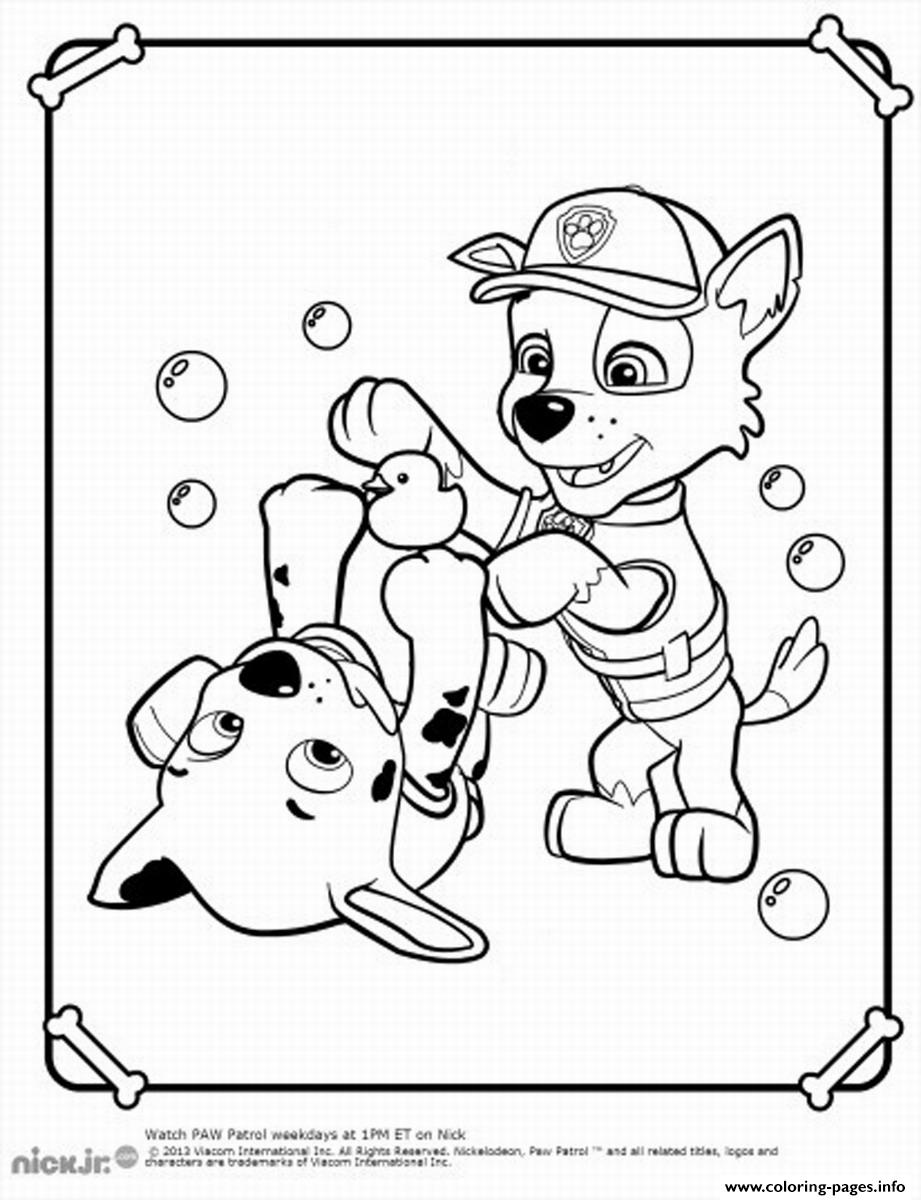 Paw Patrol Rocky Play Coloring Pages Printable