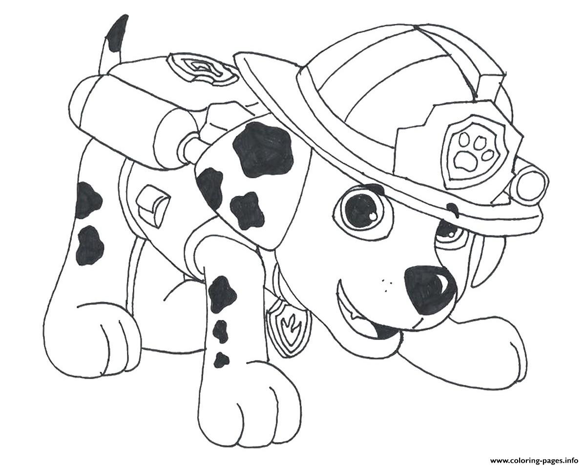 paw patrol marshall draw 2 coloring pages