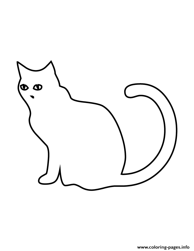 Black Cat Stencil Coloring Pages Printable