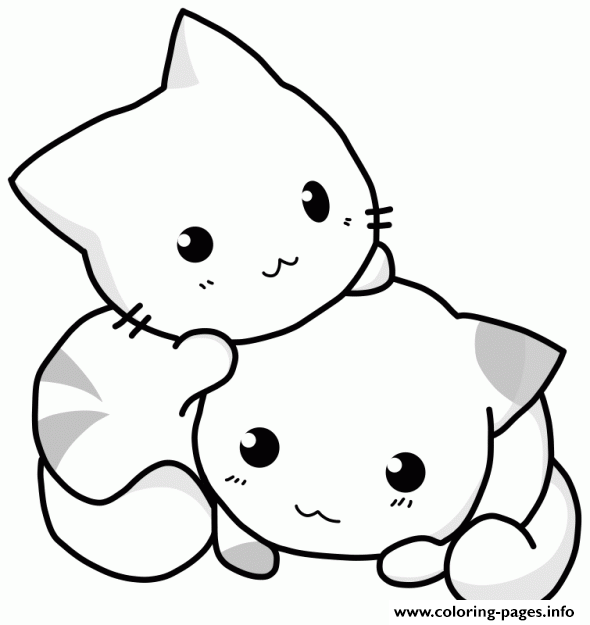 Cute Cat Coloring Pages Printable