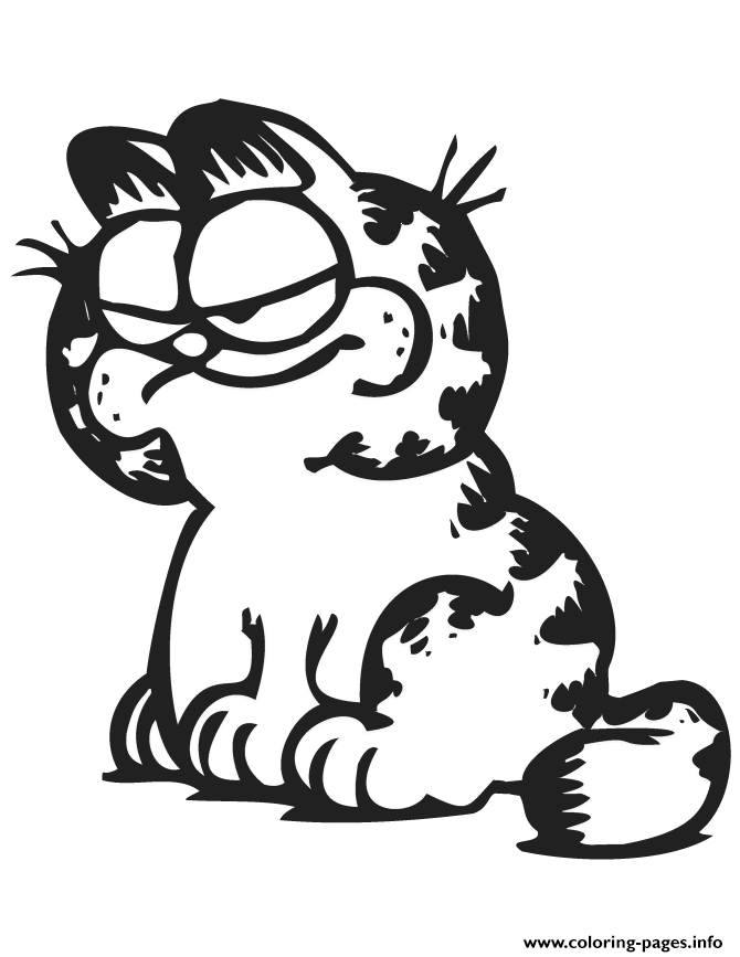 Garfield Cat For Children Kitten Coloring Pages Printable