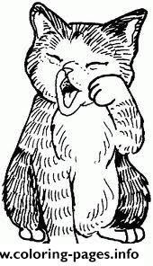Sleepy Fat Cat Kitten5adc Coloring Pages Printable Cats