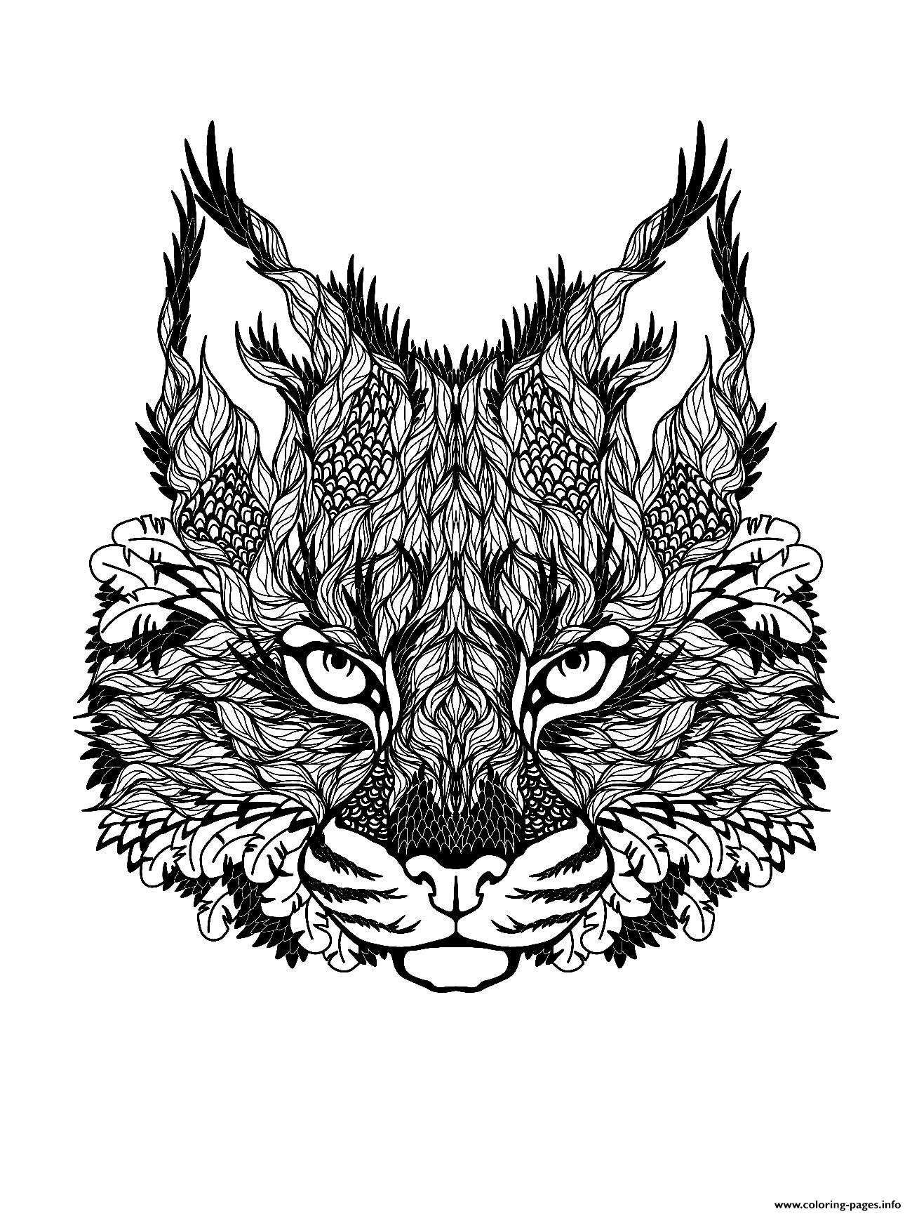 Kitten Difficult Cat Coloring Pages Printable
