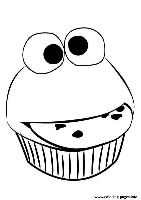 Funny Cupcake Coloring Pages Printable