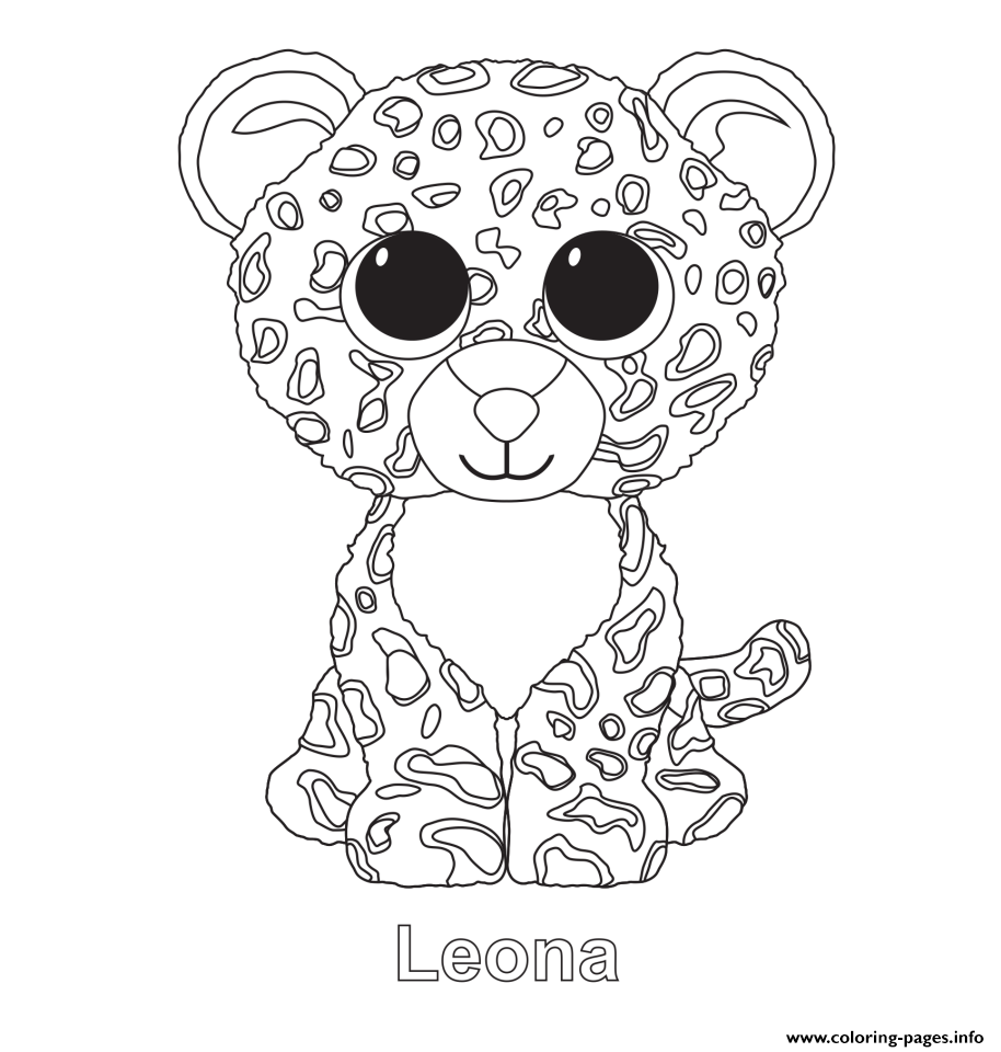 leona beanie boo coloring pages