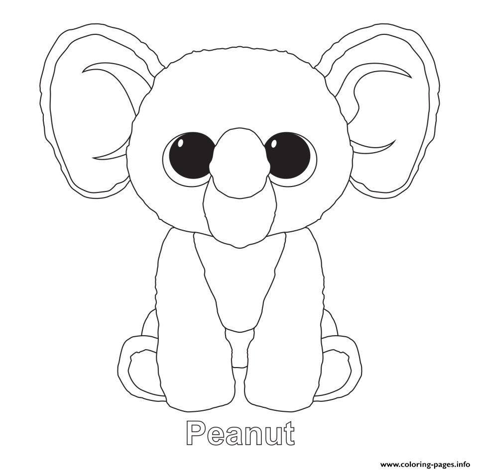 peanut beanie boo coloring pages