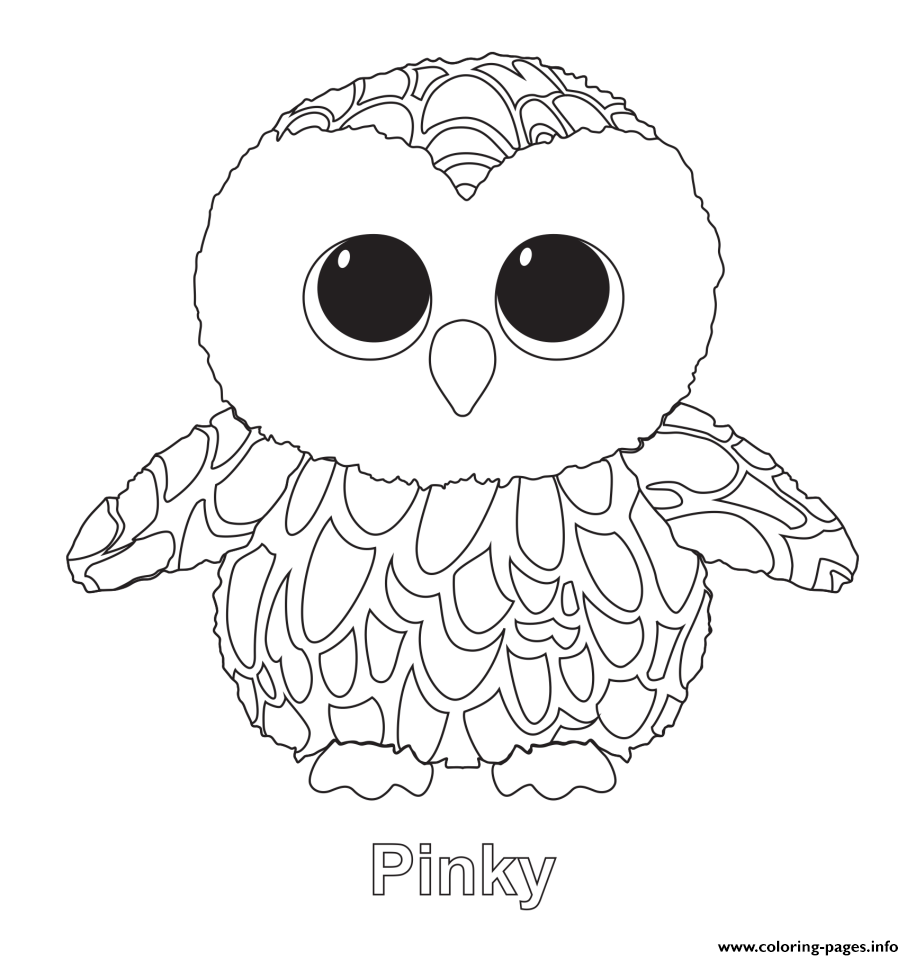 The Two Penguin Beanie Boos - Free Coloring Pages