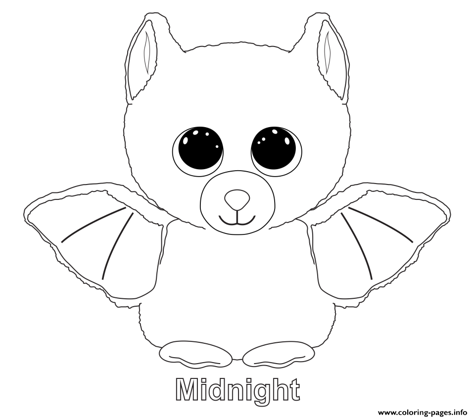 Beanie Boo Coloring Pages Free Printable Midnight Bunny