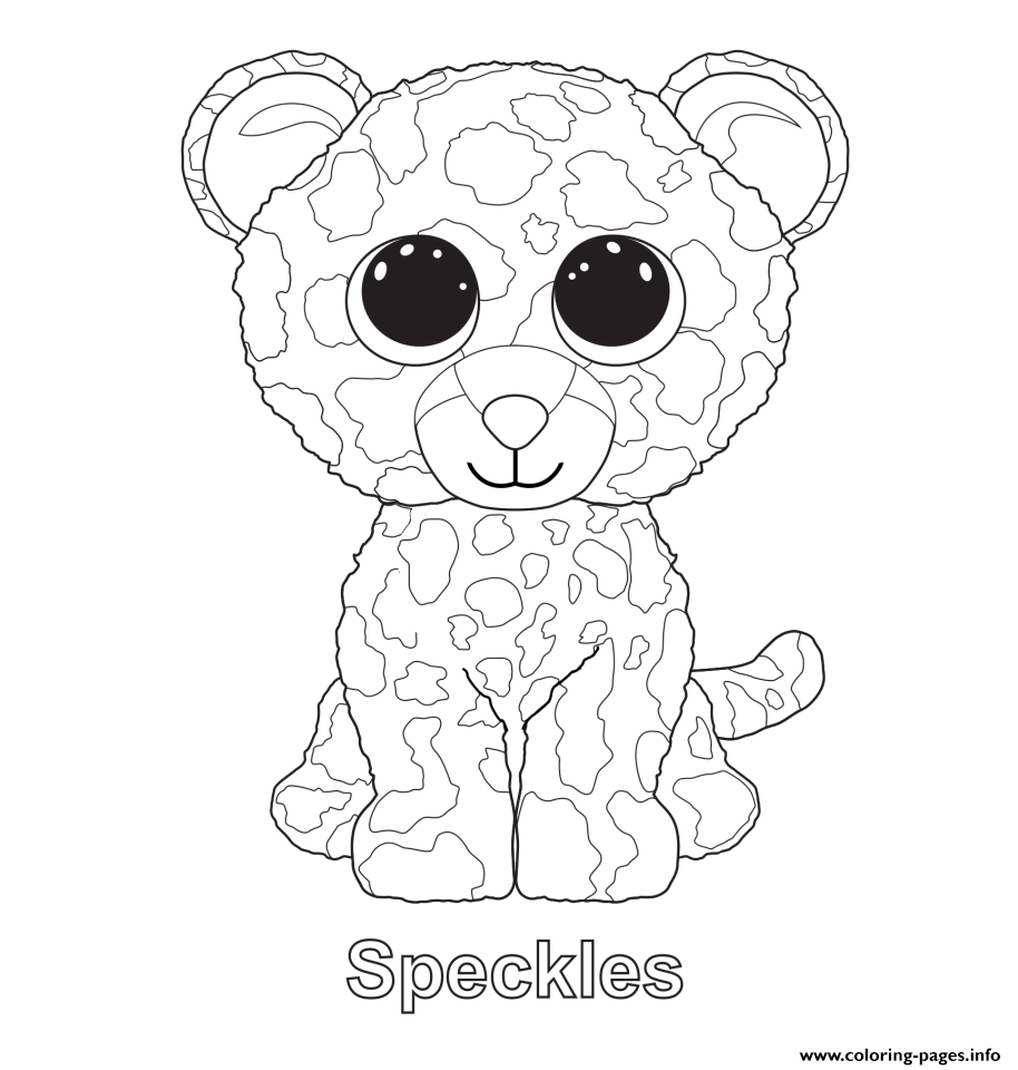Speckles Beanie Boo coloring pages