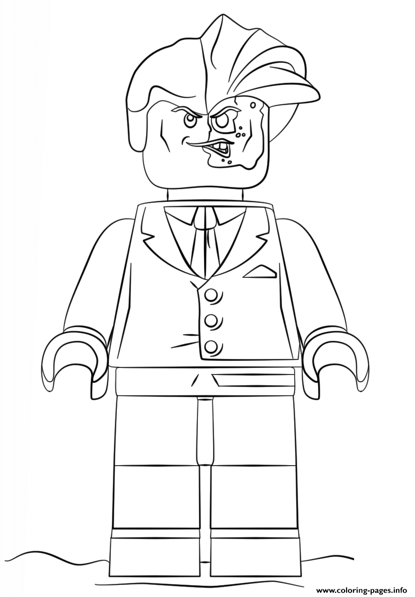 Lego Batman Two Face Coloring Pages Printable