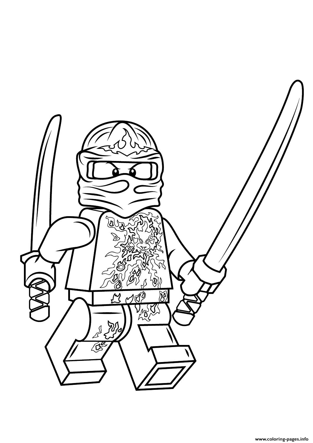 Lego Ninjago Kai Nrg Coloring Pages Printable