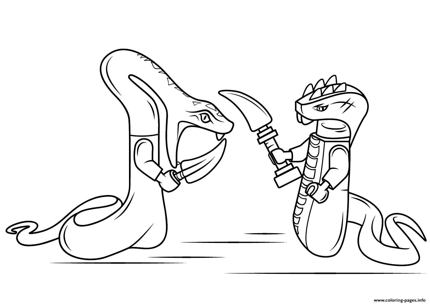 lego ninjago snakes coloring pages printable