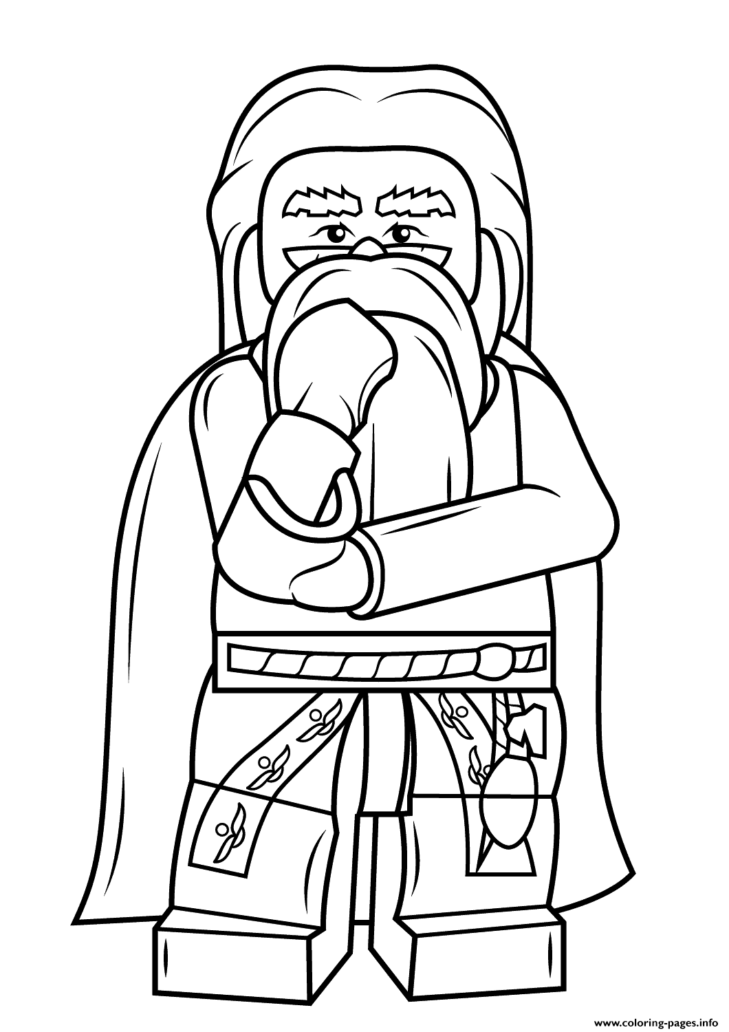 Lego Albus Dumbledore Harry Potter Coloring Pages Printable
