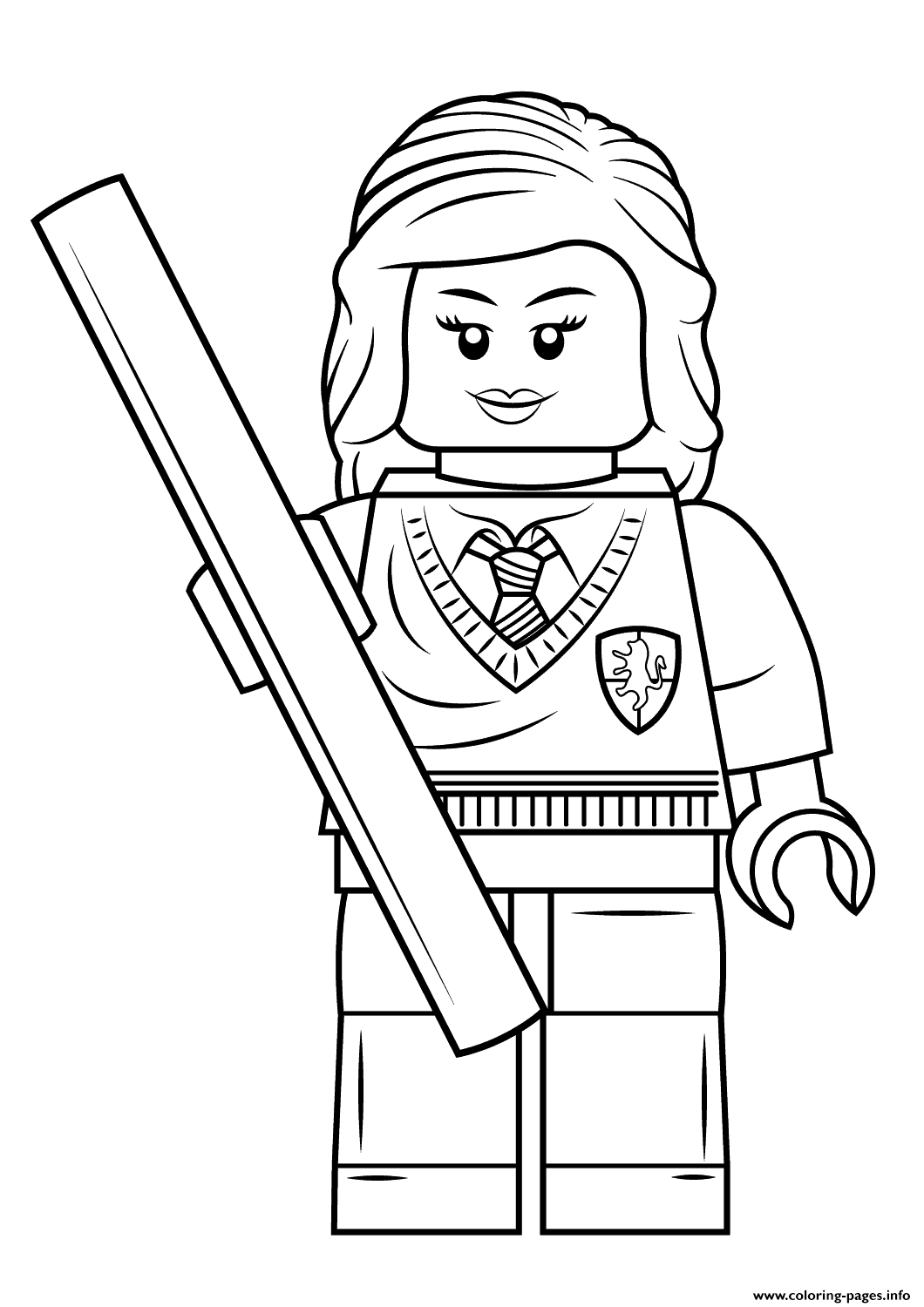Lego Hermione Granger Harry Potter Coloring Pages Printable Pdf