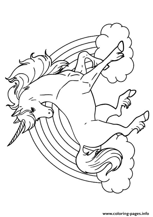 Rainbow Unicorn Coloring Pages Printable